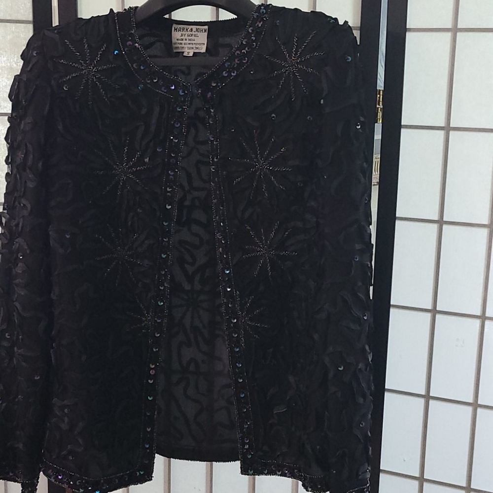 Mark & John By Gopal Beaded Evening Jacket, 1980s Vintage